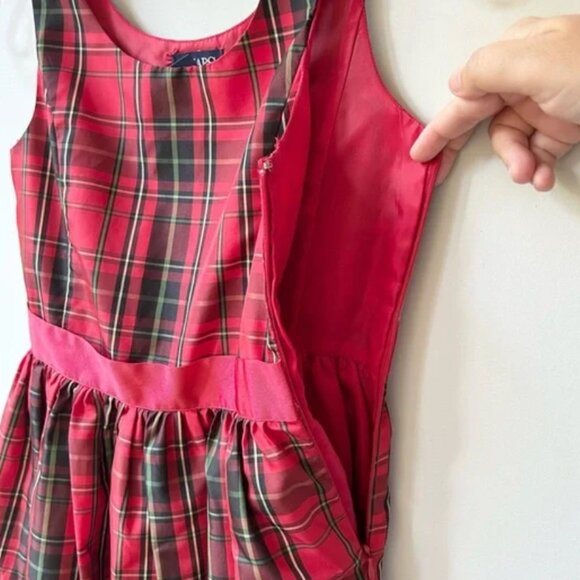 girls plaid taffeta Christmas winter dress - Picture 5 of 8